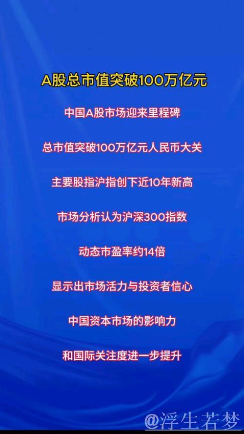 A股总市值突破100万亿元 资本市场结构向好生态向优 A股总市值突破100万亿元 资本市场结构向好生态向优